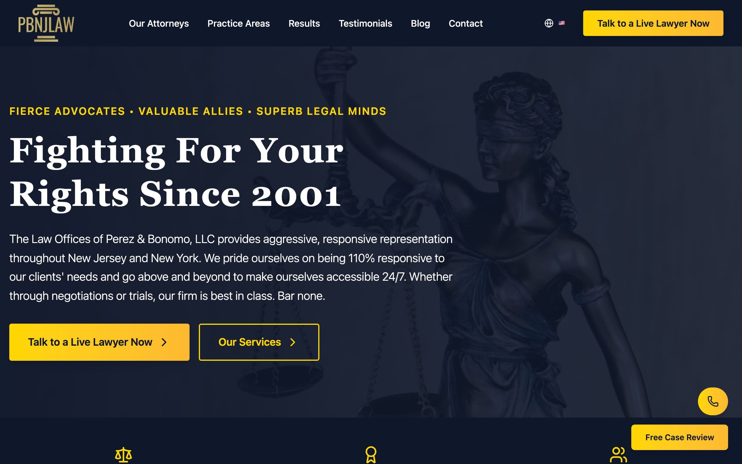 PBNJ Law website by Minuswires