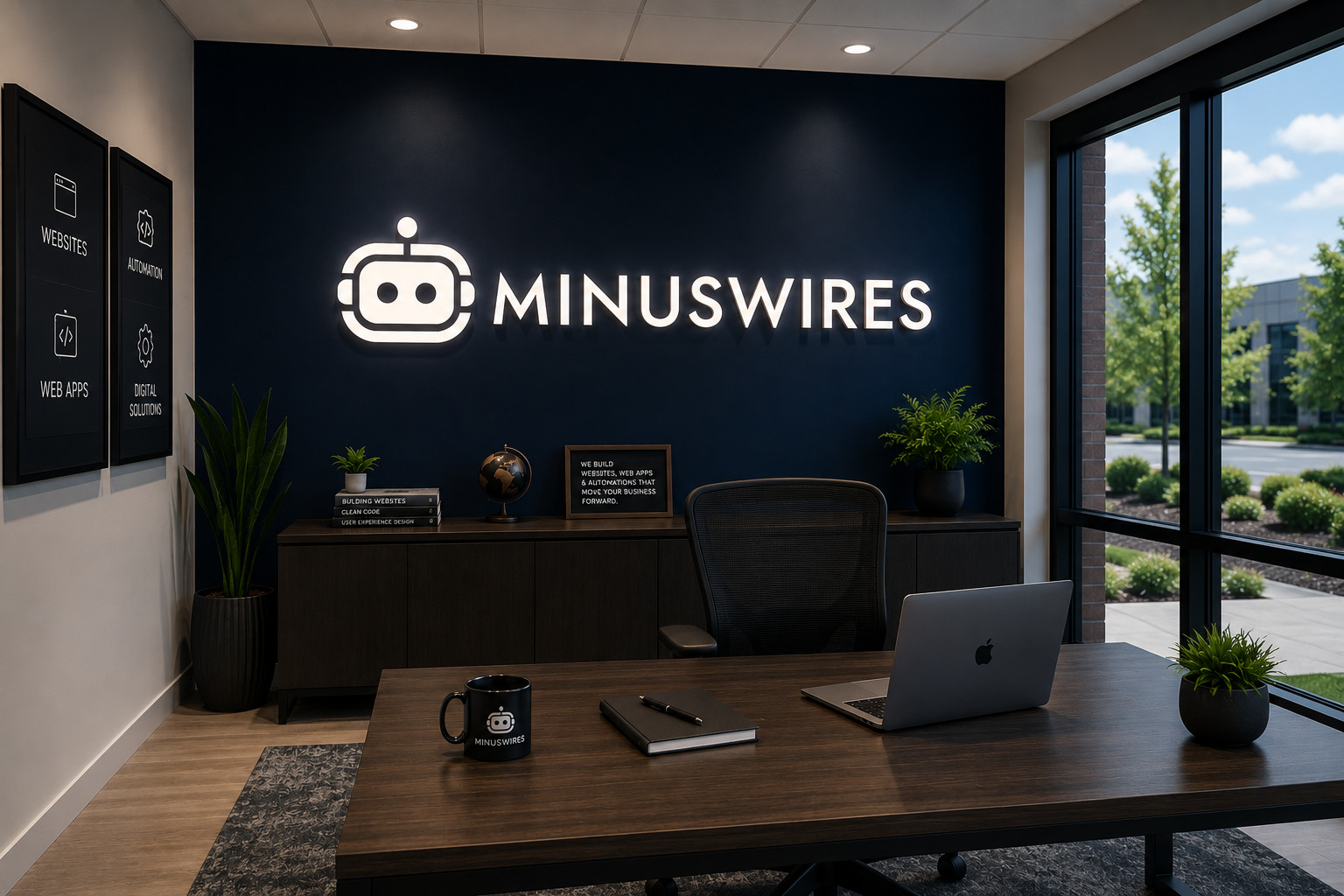 Inside the Minuswires office in Sparta, NJ